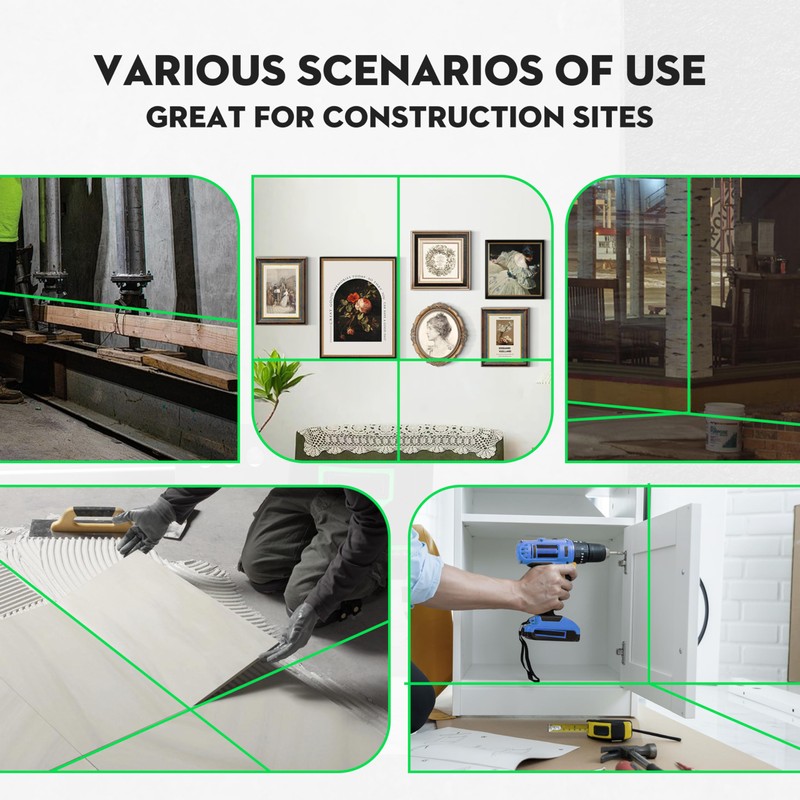 5 Lines Laser Level Tool 360 Self Leveling Precision Cross