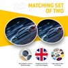 Vinyl Stickers (Set of 2) 25cm - Black Car Driving