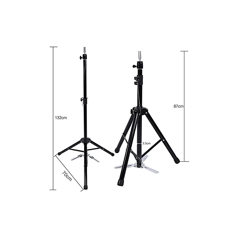 Cabeza de Maniquí Ajustable, Giratoria, Trípode Estable