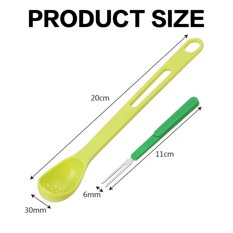 2-Piece Scoop and Pick Jar Spoon and Fork, for Olives