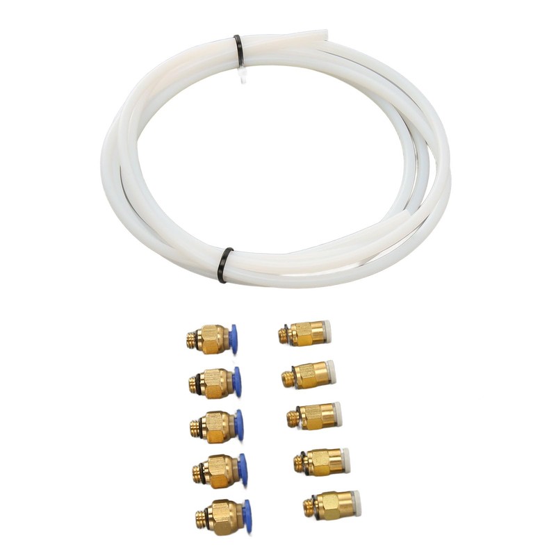PTFE Hose Kit for 3D Printer, Includes 2M PTFE Hose,
