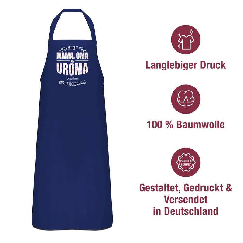 Geschenk mit Namen personalisiert by Shirtracer - Apron - Grandmother