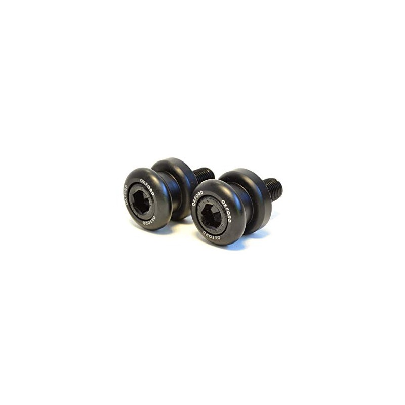 OXFORD OF729 MOTORCYCLE PADDOCK Stand Bobbins- Black M6 (1.0 thread)