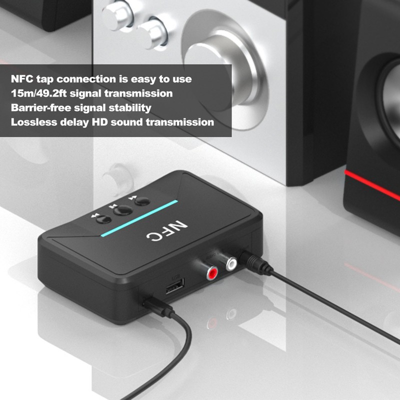 Desktop Bluetooth 5.0 Receiver NFC Wireless USB Audio for Speaker
