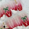 Christmas small clothes handmade nail tips - Oval L /