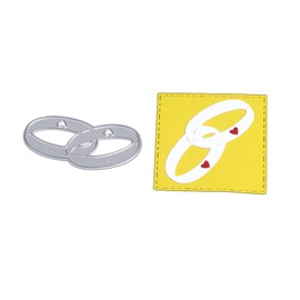 BUZHI Wedding Rings Metal Cutting Dies,Cut Die Stencil Template Mould for DIY Scrapbooking Embossing Album Paper Card Crafts