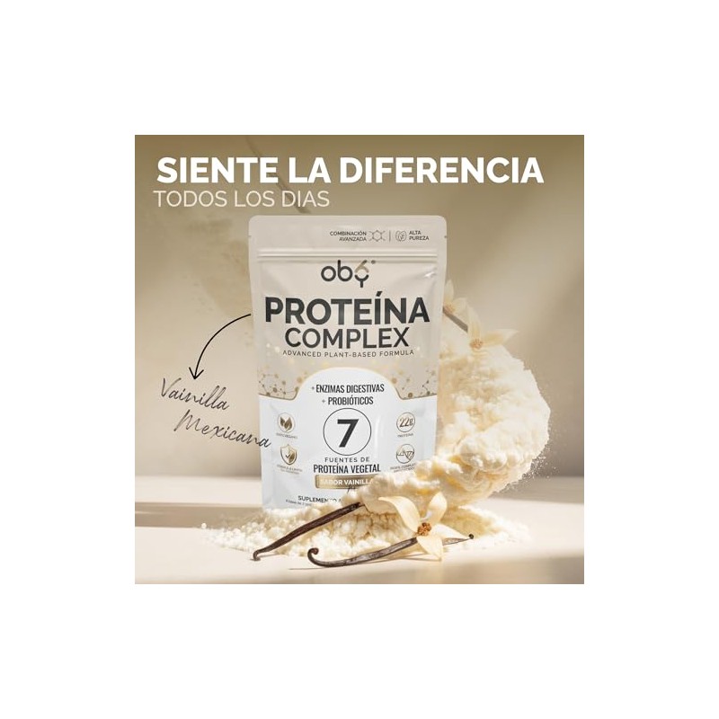 Proteina Complex Vainilla Mexicana | 7 Fuentes vegetales + Probioticos