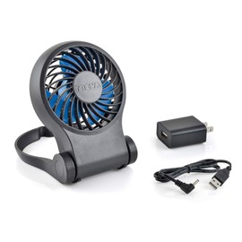 Treva 3.5 Inch Portable Desk Fan with USB Port - Small, Compact, Powerful Airflow, AC Adapter Included