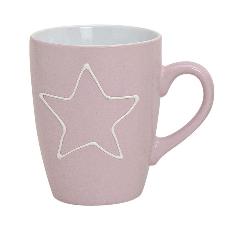 levandeo Set of 3 Cups 300 ml Star Ceramic Pastel