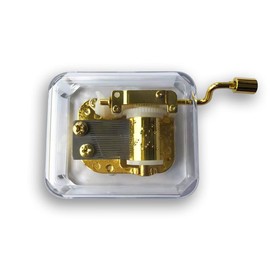 BinkeGG Acrylic Hand Crank Music Box with Sankyo Musical Mechanism Tune: Davy Jones (Pirates of The Caribbean)