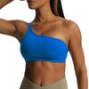 Aoxjox Women's Workout Sports Bras One Shoulder Astoria Asymmetrical Bra