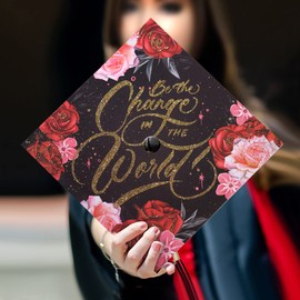 Once Upon A Time Graduation Cap Topper, Grad Cap Decorations, Class of 2024 Nursing Grad Cap Topper, Be the change you want to see in the world