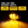 Tonsya Lente ahumada LED compatible con luces intermitentes laterales delanteras
