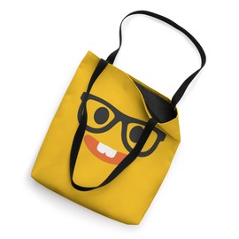 Nerd Emoticon Buck Teeth Nerd Glasses costume Tote Bag