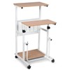 Mobile Standing Desk, Oak