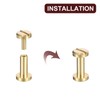 sourcing map 30Pack Brass Chicago Screws, 8x6mm Flat Head Screw