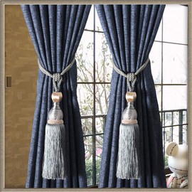 IHClink 2 Piece Red Handmade European Design Tie Back Tassel Tiebacks with Ribbon Fringe Tassel