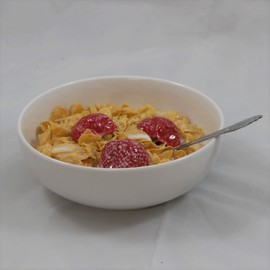 Just Dough It Fake Bowl of Cornflakes with Strawberries