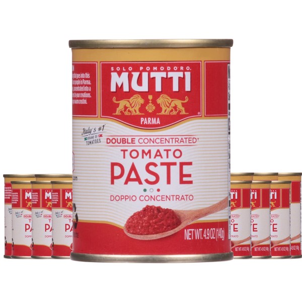 Mutti Double Concentrated Tomato Paste (Doppio Concentrato), 4.94 oz. Can | 12 Pack | Italy’s #1 Brand of Tomatoes | Canned Tomatoes | Vegan Friendly & Gluten Free | No Additives or Preservatives