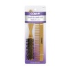 Conair Simulated Wood Thumb Grip Nylon Volume Comb Set