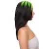 Mullet para Mujer, 19 Pulgadas, Color Verde Lima, Dos Tonos