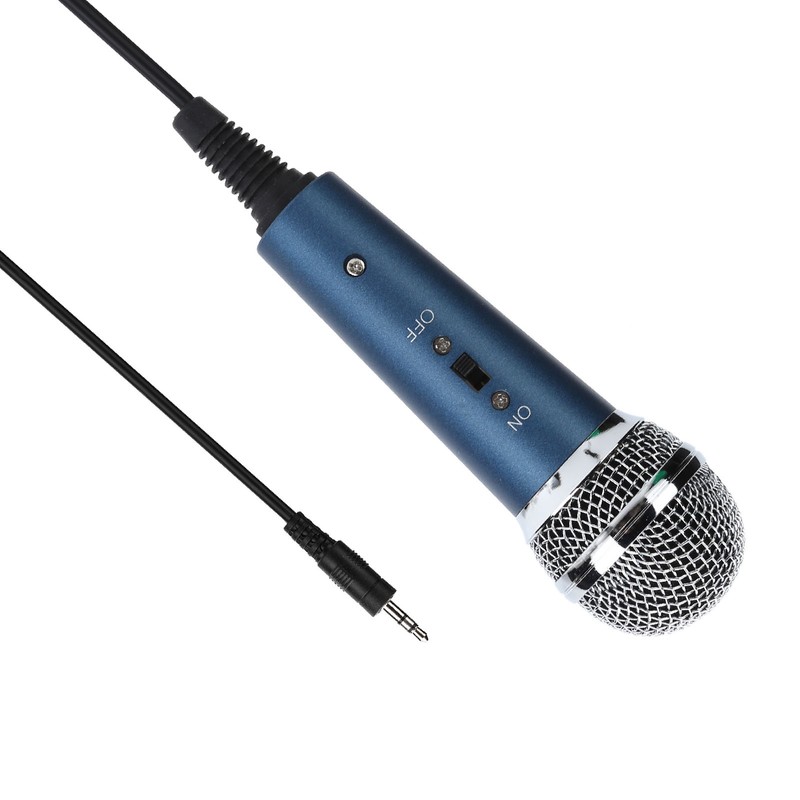 Wired Condenser Microphone 3.5mm with UShaped 3.5mm Audio Adapter for