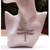 Dragonfly Pendant Necklace 3 1/2 x 3 inches with 18