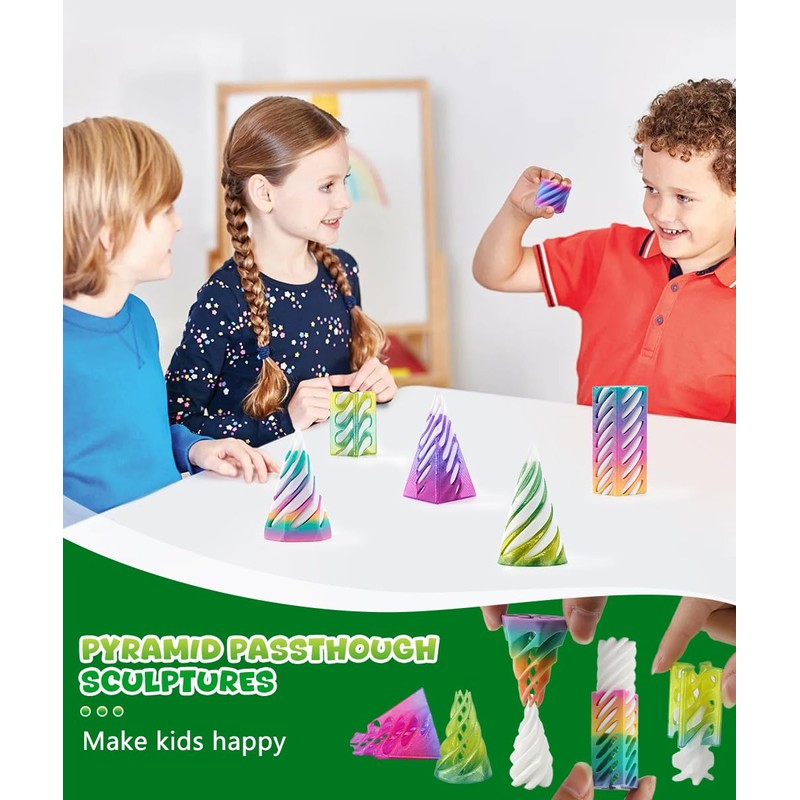 hand spinners, 6PCS Mini 3D Printed Spiral Cone Fidget Toy,