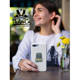 VulgrCo Wedding Suits Beer Groom's Brew Crew Funny Sticker Vinyl Waterproof UV Resistant Decal for Phones Laptops Water Bottles Tumblers Boats Cars Trucks Windows Kayak 3" inch Bumper Stickers