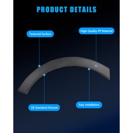 DYNVEX Front Left Driver Side Door Fender Flare Molding Trim, Wheel Arch Panel Cover for 2015-2019 Transit 150 250 350 350 HD Cargo Van, Durable Wheel Fender Trim Molding Replace BK3Z61278L01BC