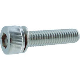 TRUSCO Y011-0408 Hexagon Socket Head Screw with Jizzz Disc Spring Washer M4X8 12 Pieces