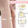 Beebeecraft 1 Box of 6 Heart Folding Clasps, 18 Carat