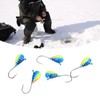 5 Pcs Ice Fishing Jigs Kit High Carbon Steel Ice