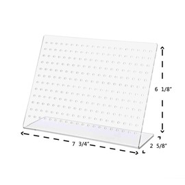 Marketing Holders Display Boutiques Showcase Jewelry Rack Value Pack of 2 Organizer Stand Portable Acrylic Slant Back Countertop Storage Holds 60 Pairs of Earrings Clear Studs