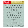 Stencil1 Old English Font Stencil 1/2" Letters - Upper and