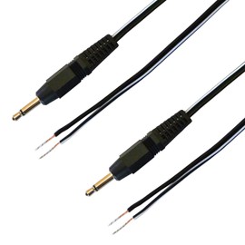 F-Factory VM-4037 3.5mm Mini Plug to Spliced Tip Speaker Cable 5m x 2pcs