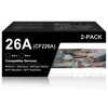 26A Toner Cartridge High Yield Black (2-Pack) Replacement for HP
