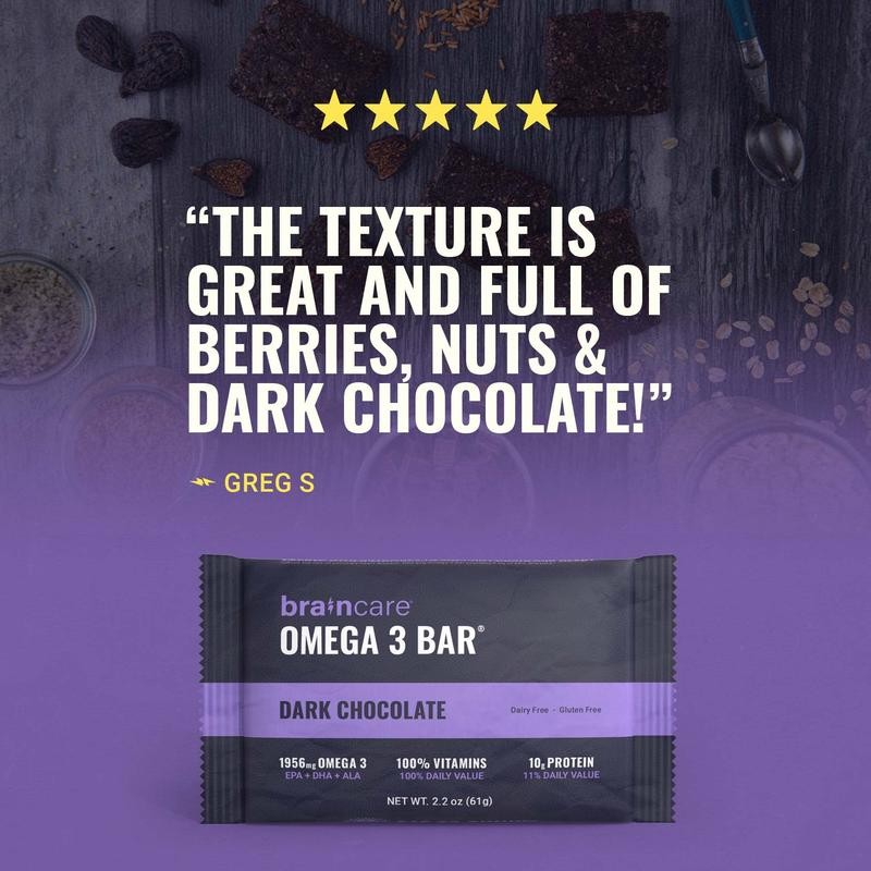 Brain Omega 3 Bar - Fig & Dark Chocolate -
