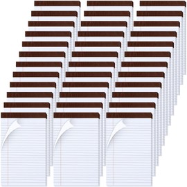 Ctosree 36 Pcs Legal Pad Note Pads 5x8 Small Legal Pads with Perforated Top College Ruled Paper Pads Office Notepads Bulk Notebook Writing Pad Notepads Mini Notepads for Paper Grocery(Brown)