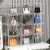 AAABOX Acrylic Display Cabinet Transparent Stackable with Door, 3 Pieces