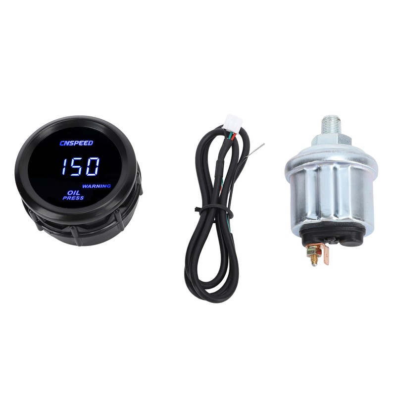 52mm Digital Oil Pressure Gauge Oil Press Meter with Blue