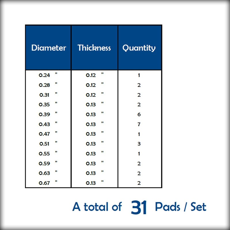 50 Deluxe Clarinet Pads Bohm + German Universal Leather Upholstery
