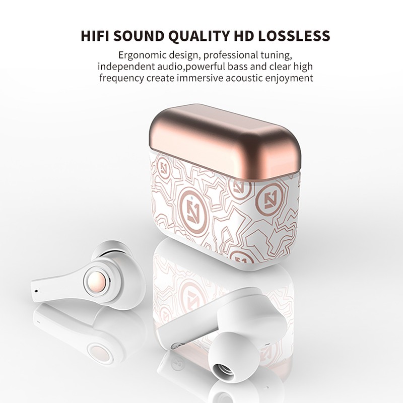 Graffiti Wireless Headphones Bluetooth 5.0 Earphone TWS HIFI In Ear