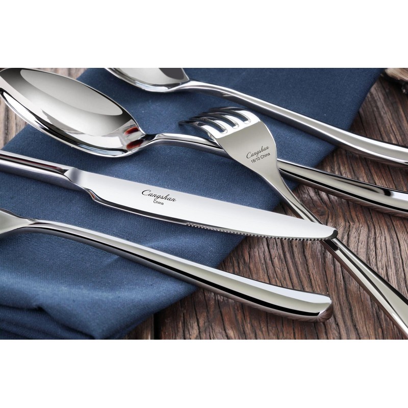Cangshan 1027013 Rain II Series 20-Piece Stainless Steel 18/10 Forged