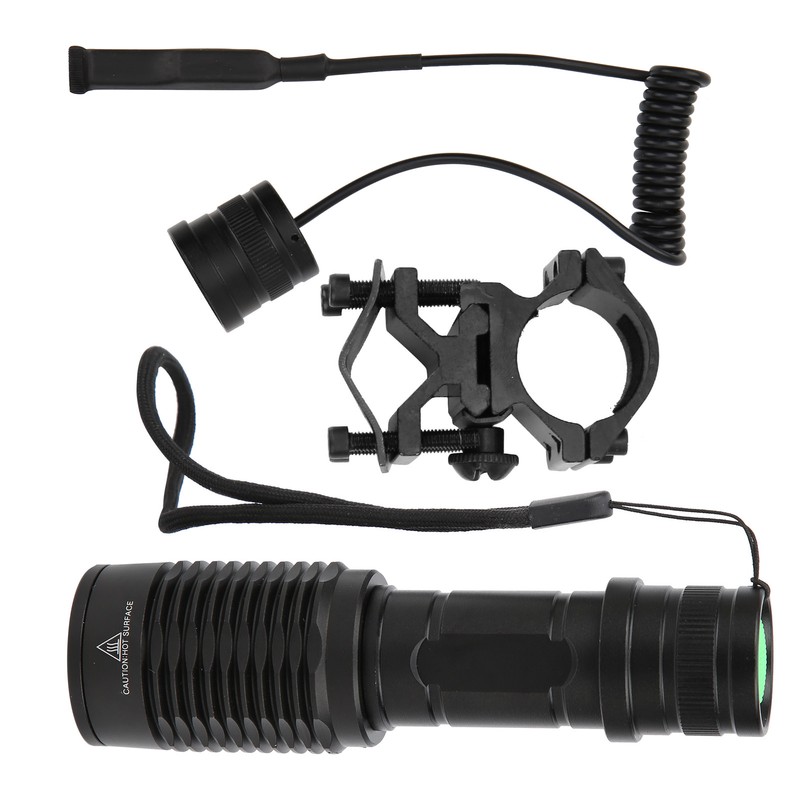 Aluminium Alloy Night Viewing Zoom Torch IPX6 Waterproof Hunting Flashlight