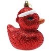 Christmas Concepts® Pack of 2-110mm (4.3") Red Glittery Festive Duck