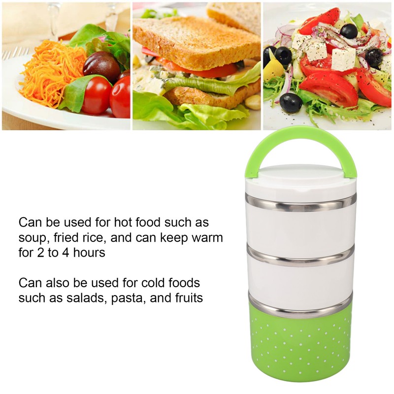 Stackable Stainless Steel Thermal Lunch Container Leakage Proof Retain Freshness