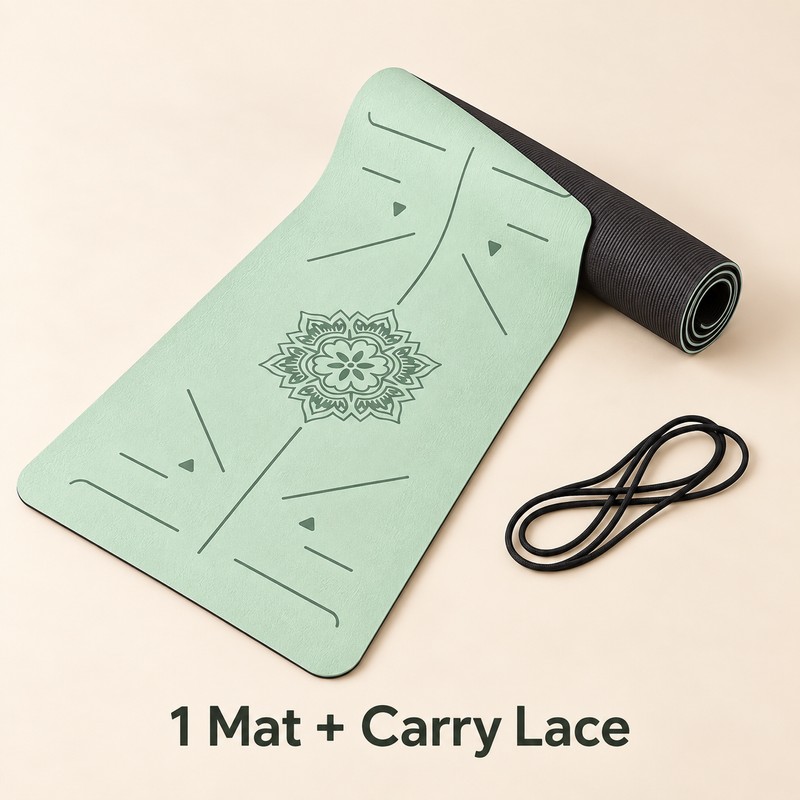 6mm TPE Anti-Slip Yoga Mat, 180 x 57 cm Eco-Friendly