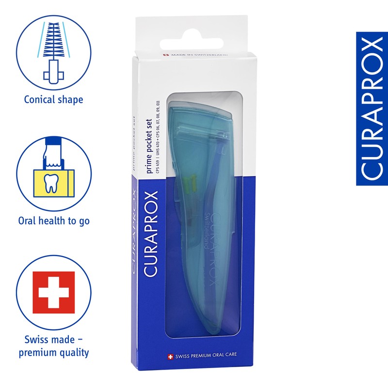 Curaprox CPS 459 prime pocket set, with UHS 470 holder,