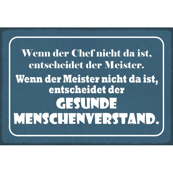 Ontrada Tin Sign 12 x 18 cm Curved German Text